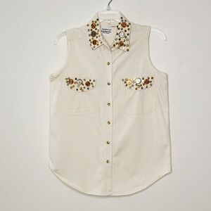 Vintage Lexicco New York Upcycled Coin Vest Size Small